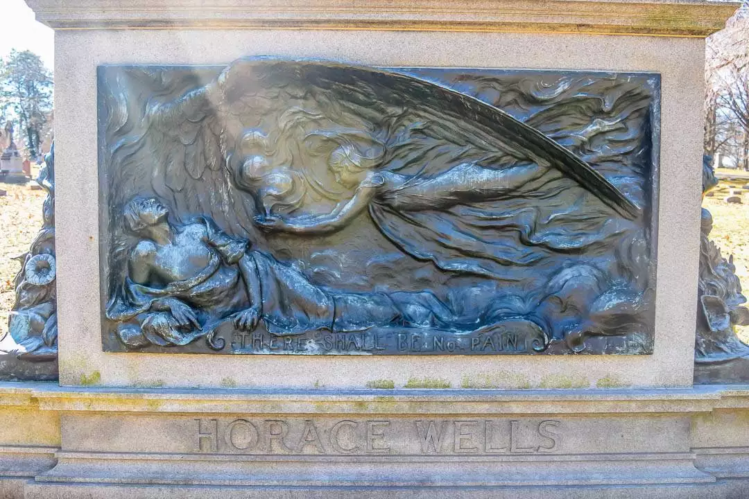 Final Restng Place of Dr, Horace Wells in Cedar Hill Cemetery, Hartford CT