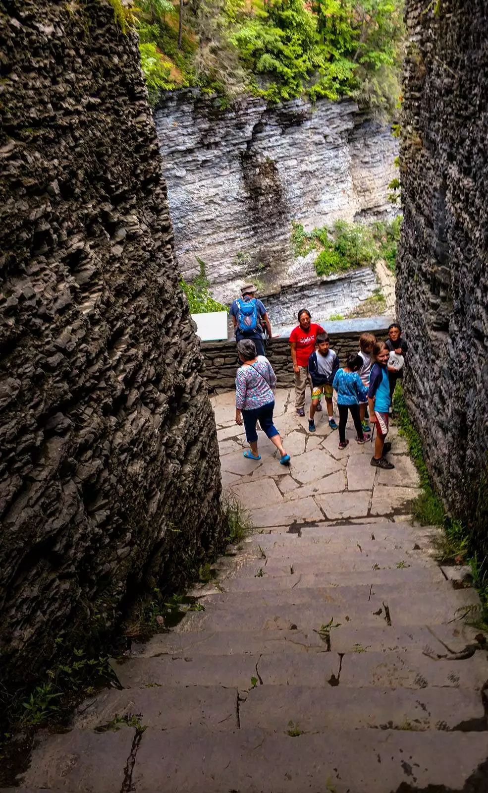 LOng Switchback Trail Down into the Gorge